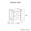 Load image into Gallery viewer, Bedside Table 2 drawers Night Stand in Solid Acacia Wood Oak Colour