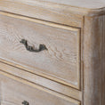 Load image into Gallery viewer, Bedside Table Oak Wood Plywood Veneer White Washed Finish Storage Drawers