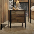 Load image into Gallery viewer, Bedside Table 2 drawers Night Stand Particle Board Construction in Oak Colour