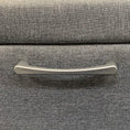 Load image into Gallery viewer, Bedside Table 2 drawers Night Stand Upholstery Fabric Storage in Light Grey Colour