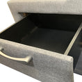 Load image into Gallery viewer, Bedside Table 2 drawers Night Stand Upholstery Fabric Storage in Light Grey Colour