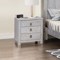 Load image into Gallery viewer, Bedside Table 2 drawers Night Stand Solid Acacia Storage in White Ash Colour