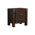 Load image into Gallery viewer, Bedside Table 2 drawers Night Stand Solid Wood Acacia Storage in Chocolate Colour