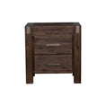 Load image into Gallery viewer, Bedside Table 2 drawers Night Stand Solid Wood Acacia Storage in Chocolate Colour