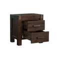 Load image into Gallery viewer, Bedside Table 2 drawers Night Stand Solid Wood Acacia Storage in Chocolate Colour