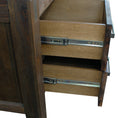 Load image into Gallery viewer, Bedside Table 2 drawers Night Stand Solid Wood Acacia Storage in Chocolate Colour