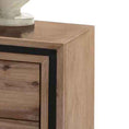 Load image into Gallery viewer, Bedside Table 2 drawer Night Stand with Solid Acacia Storage in Sliver Brush Colour