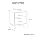 Load image into Gallery viewer, Bedside Table 2 drawers Night Stand Solid Wood Storage Light Brown Colour