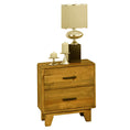 Load image into Gallery viewer, Bedside Table 2 drawers Night Stand Solid Wood Storage Light Brown Colour