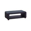 Load image into Gallery viewer, Coffee Table Upholstered PU Leather in Black Colour with open storage