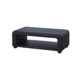 Load image into Gallery viewer, Coffee Table Upholstered PU Leather in Black Colour with open storage