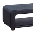 Load image into Gallery viewer, Coffee Table Upholstered PU Leather in Black Colour with open storage