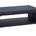 Load image into Gallery viewer, Coffee Table Upholstered PU Leather in Black Colour with open storage