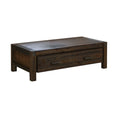 Load image into Gallery viewer, Coffee Table Solid Acacia Wood & Veneer 1 Drawers Storage Chocolate Colour