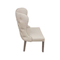 Load image into Gallery viewer, 2X Studded Dining Chairs PU Beige & Silver Frame