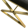 Load image into Gallery viewer, 2X Dining Chair Stainless Gold Frame & Seat Black PU Leather