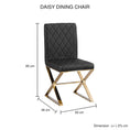 Load image into Gallery viewer, 2X Dining Chair Stainless Gold Frame & Seat Black PU Leather