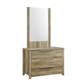 Load image into Gallery viewer, Dresser with 3 Storage Drawers in Natural Wood like MDF in Oak Colour with Mirror