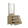 Load image into Gallery viewer, Dresser with 3 Storage Drawers in Natural Wood like MDF in Oak Colour with Mirror