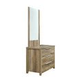 Load image into Gallery viewer, Dresser with 3 Storage Drawers in Natural Wood like MDF in Oak Colour with Mirror