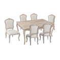 Load image into Gallery viewer, Medium Size Oak Wood White Washed Finish Dining Set