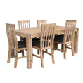 Load image into Gallery viewer, 9 Pieces Dining Suite 210cm Large Size Dining Table & 8X Chairs with Solid Acacia Wooden Base in Oak Colour