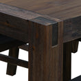 Load image into Gallery viewer, Dining Table 180cm Medium Size with Solid Acacia Wooden Base in Chocolate Colour