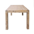 Load image into Gallery viewer, Dining Table 210cm Large Size with Solid Acacia Wooden Base in Oak Colour