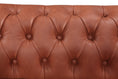 Load image into Gallery viewer, Single Seater Brown Sofa Armchair for Lounge Chesterfireld Style Button Tufted in Faux Leather