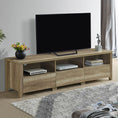 Load image into Gallery viewer, TV Cabinet 3 Storage Drawers with Shelf Natural Wood like MDF Entertainment Unit in Oak Colour