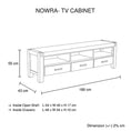 Load image into Gallery viewer, TV Cabinet with 3 Storage Drawers with Shelf Solid Acacia Wooden Frame Entertainment Unit in Oak Colour