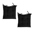 Load image into Gallery viewer, Set of 2 Outdoor Polyester Solid Chair Pads 40 x 40cm Black