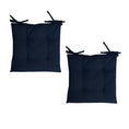 Load image into Gallery viewer, Set of 2 Outdoor Polyester Solid Chair Pads 40 x 40cm Navy Blue