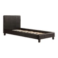 Load image into Gallery viewer, Single PU Leather Bed Frame Black