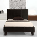 Load image into Gallery viewer, Single PU Leather Bed Frame Black