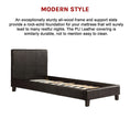 Load image into Gallery viewer, Single PU Leather Bed Frame Black