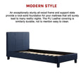 Load image into Gallery viewer, Single PU Leather Bed Frame Blue