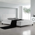 Load image into Gallery viewer, Double PU Leather Bed Frame White