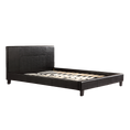 Load image into Gallery viewer, Double PU Leather Bed Frame Black