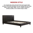 Load image into Gallery viewer, Double PU Leather Bed Frame Black