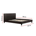 Load image into Gallery viewer, Queen PU Leather Bed Frame Brown