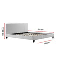 Load image into Gallery viewer, King PU Leather Bed Frame White