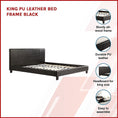 Load image into Gallery viewer, King PU Leather Bed Frame Brown