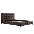 Load image into Gallery viewer, Double PU Leather Deluxe Bed Frame Brown