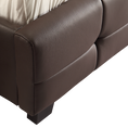 Load image into Gallery viewer, Double PU Leather Deluxe Bed Frame Brown