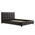 Load image into Gallery viewer, Double PU Leather Deluxe Bed Frame Black