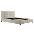Load image into Gallery viewer, Queen PU Leather Deluxe Bed Frame White