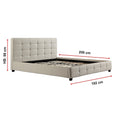 Load image into Gallery viewer, King PU Leather Deluxe Bed Frame White