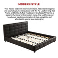 Load image into Gallery viewer, King PU Leather Deluxe Bed Frame Black
