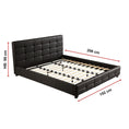 Load image into Gallery viewer, King PU Leather Deluxe Bed Frame Black
